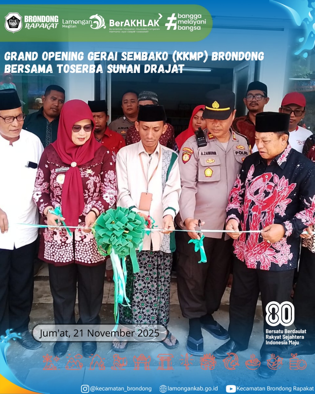 Foto: GRAND OPENING GERAI SEMBAKO KKMP BRONDONG BERSAMA TOSERBA SUNAN DRAJAT