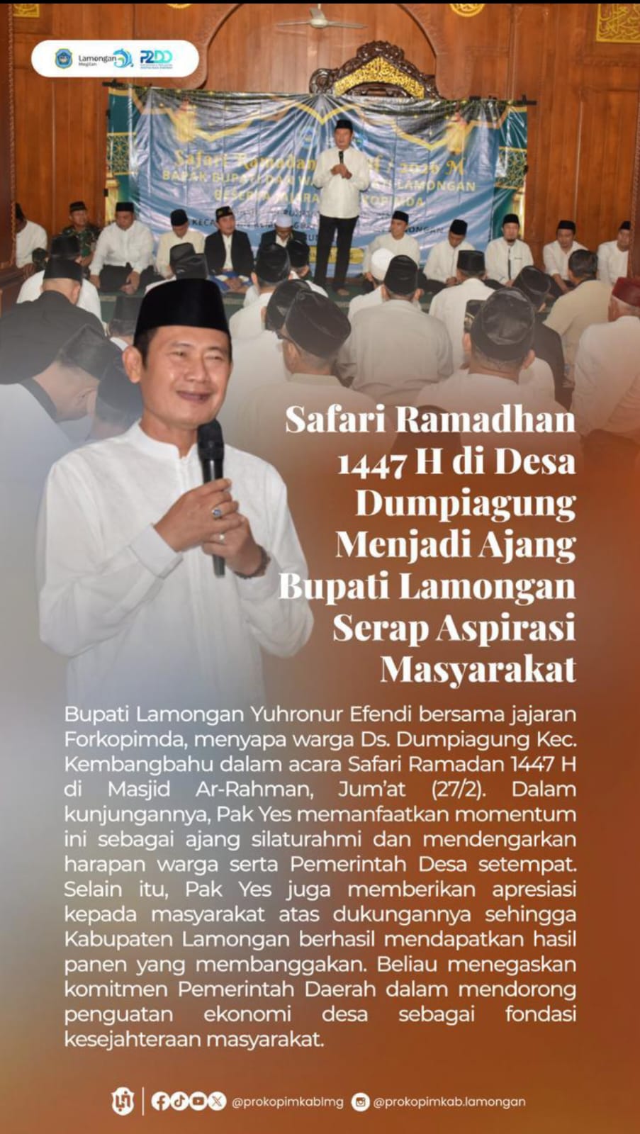 Foto: SAFARI RAMADHAN DESA DUMPIAGUNG, DI HADIRI PAK YES