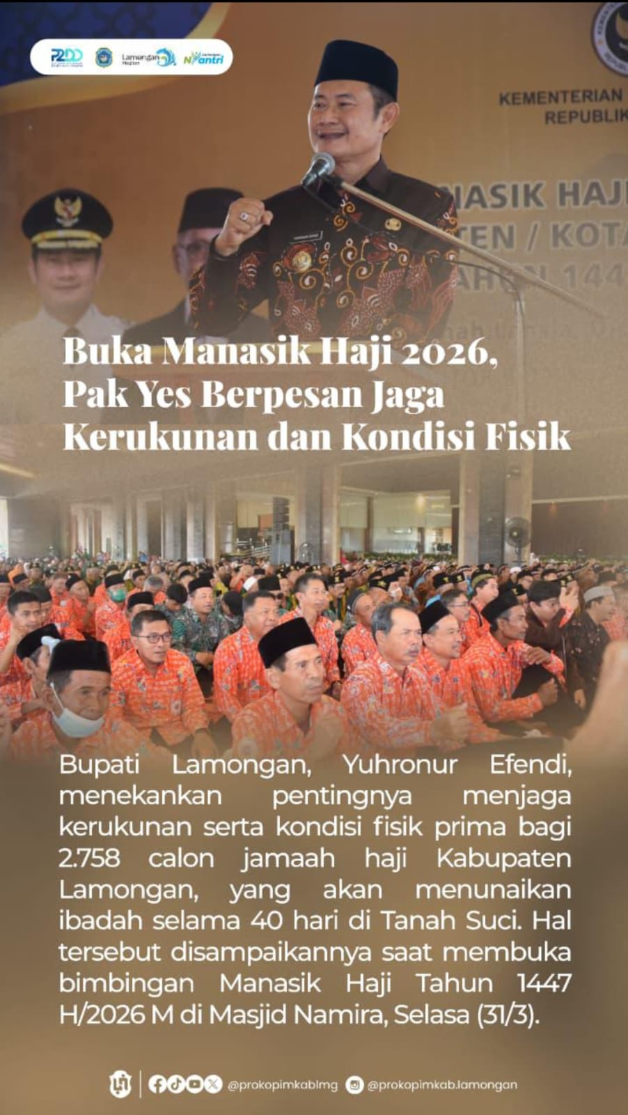 Foto: MANASIK HAJI 2026 DI MASJID NAMIRA