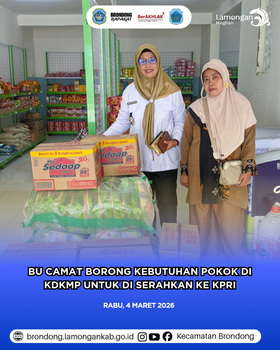 Foto: CAMAT BRONDONG BORONG KEBUTUHAN POKOK DI KDKMP UNTUK DISERAHKAN KE KPRI