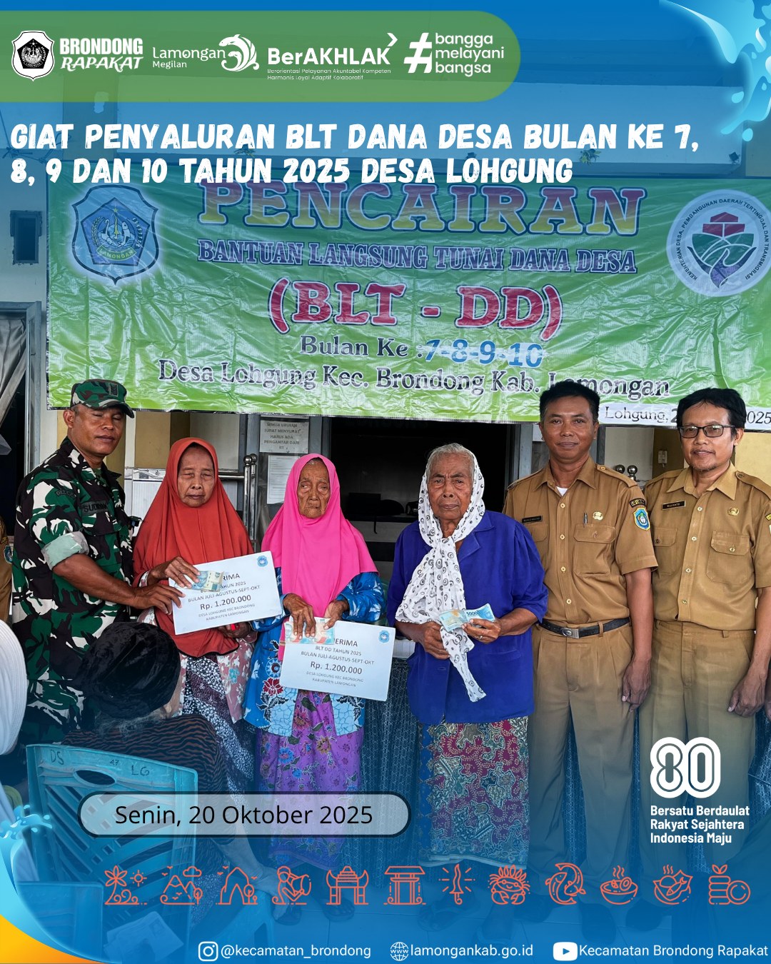 Foto: GIAT PENYALURAN BLT DANA DESA BULAN KE 7, 8, 9, DAN 10 TAHUN 2025 DESA LOHGUNG