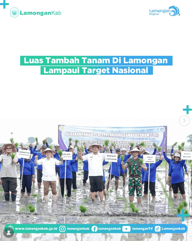 Foto: LUAS TAMBAH TANAM LAMONGAN LAMPAUI TARGET