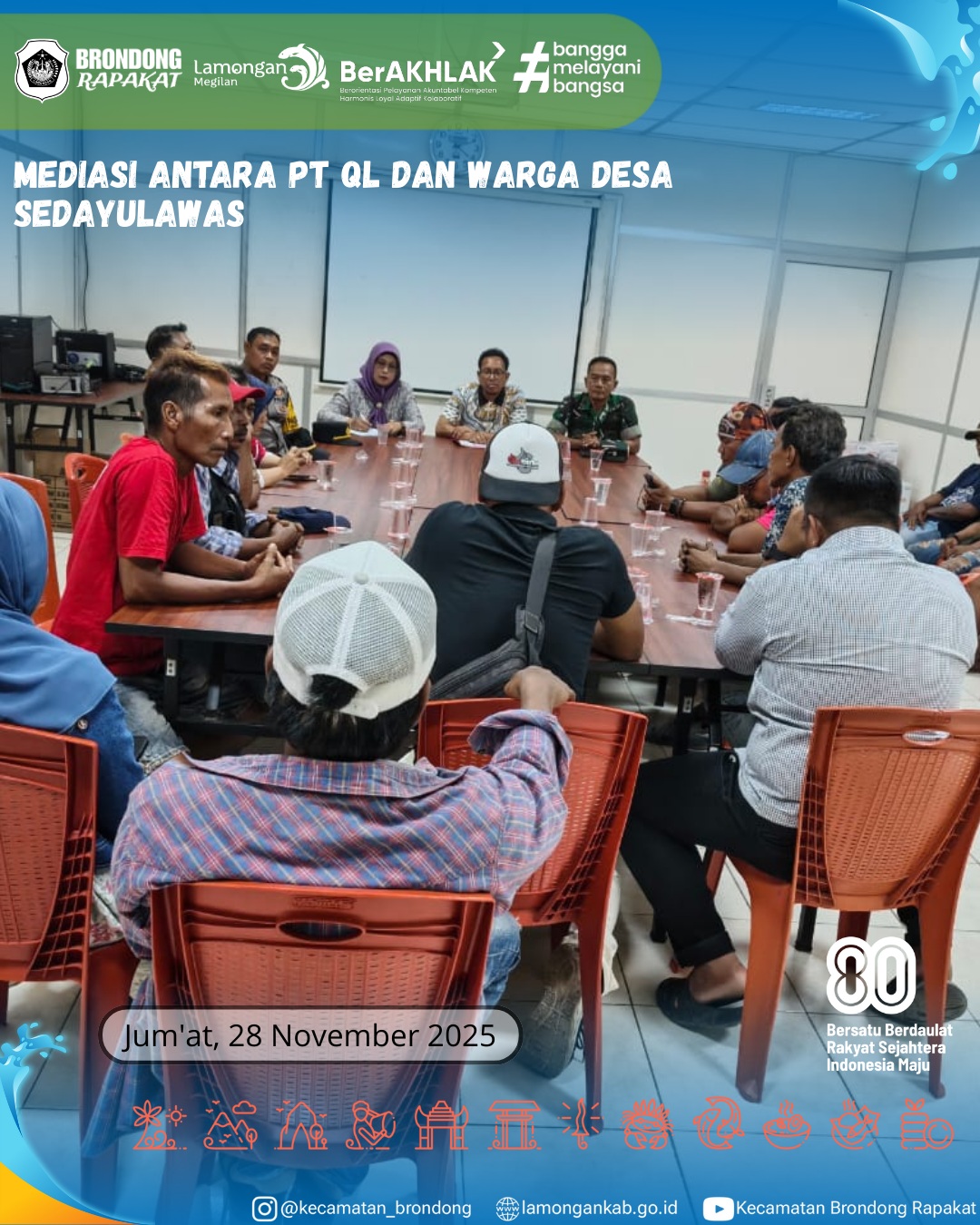 Foto: MEDIASI ANTARA PT. QL DAN MASYARAKAT DESA SEDAYULAWAS