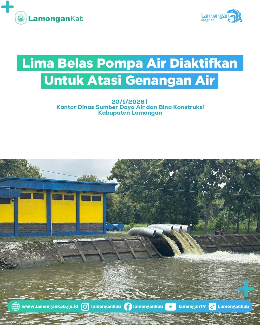 Foto: 15 POMPA AIR AKTIF ATASI GENANGAN AIR