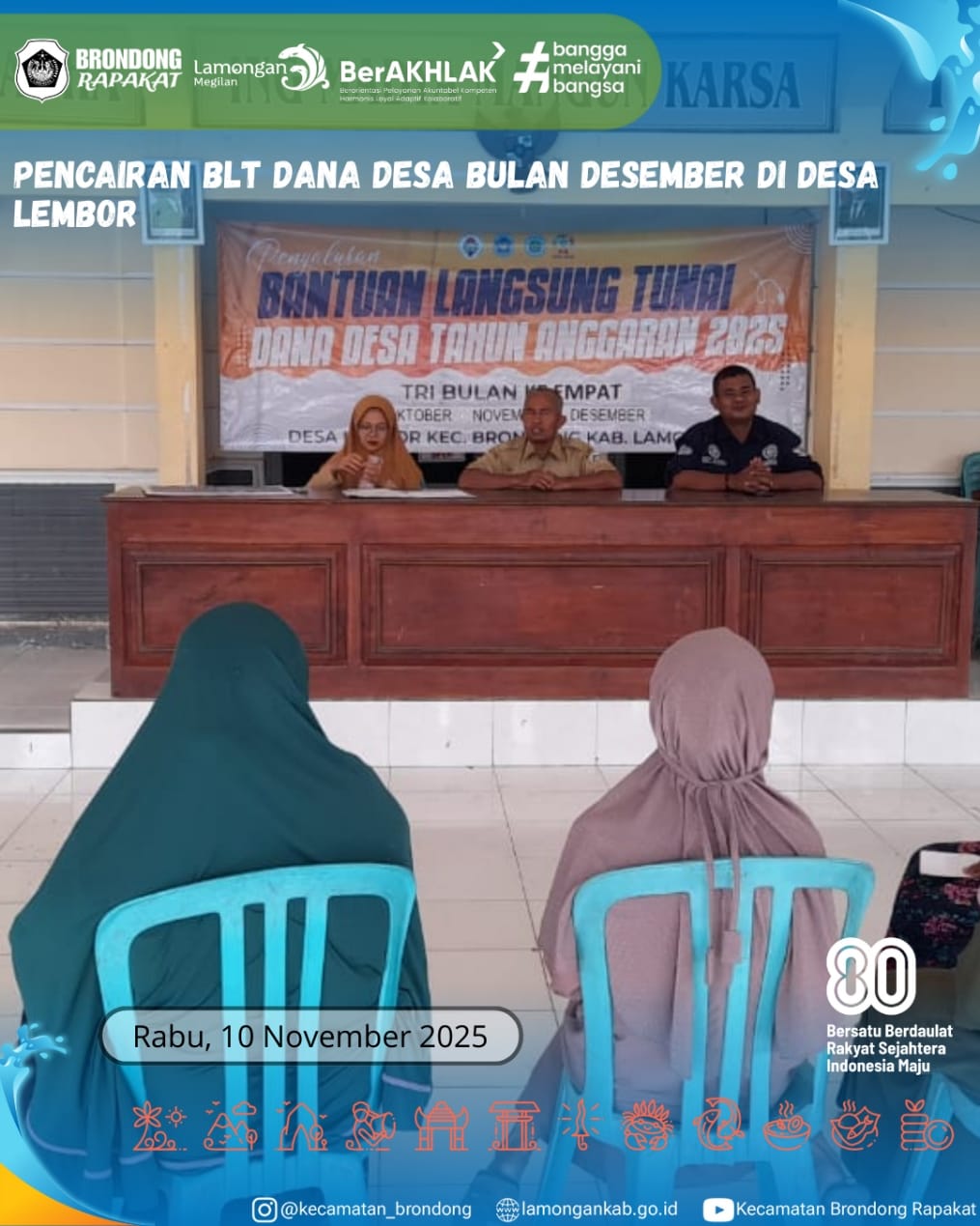 Foto: PEMBAGIAN BLT DESA LEMBOR BERLANGSUNG LANCAR DAN TEPAT SASARAN