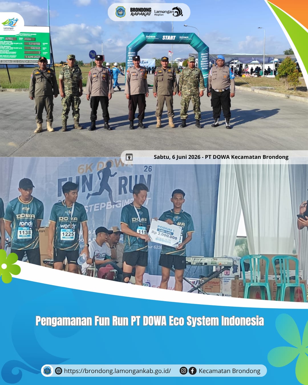 Foto: PENGAMANAN KEGIATAN FUN RUN DI PT DOWA ECO SYSTEM INDONESIA