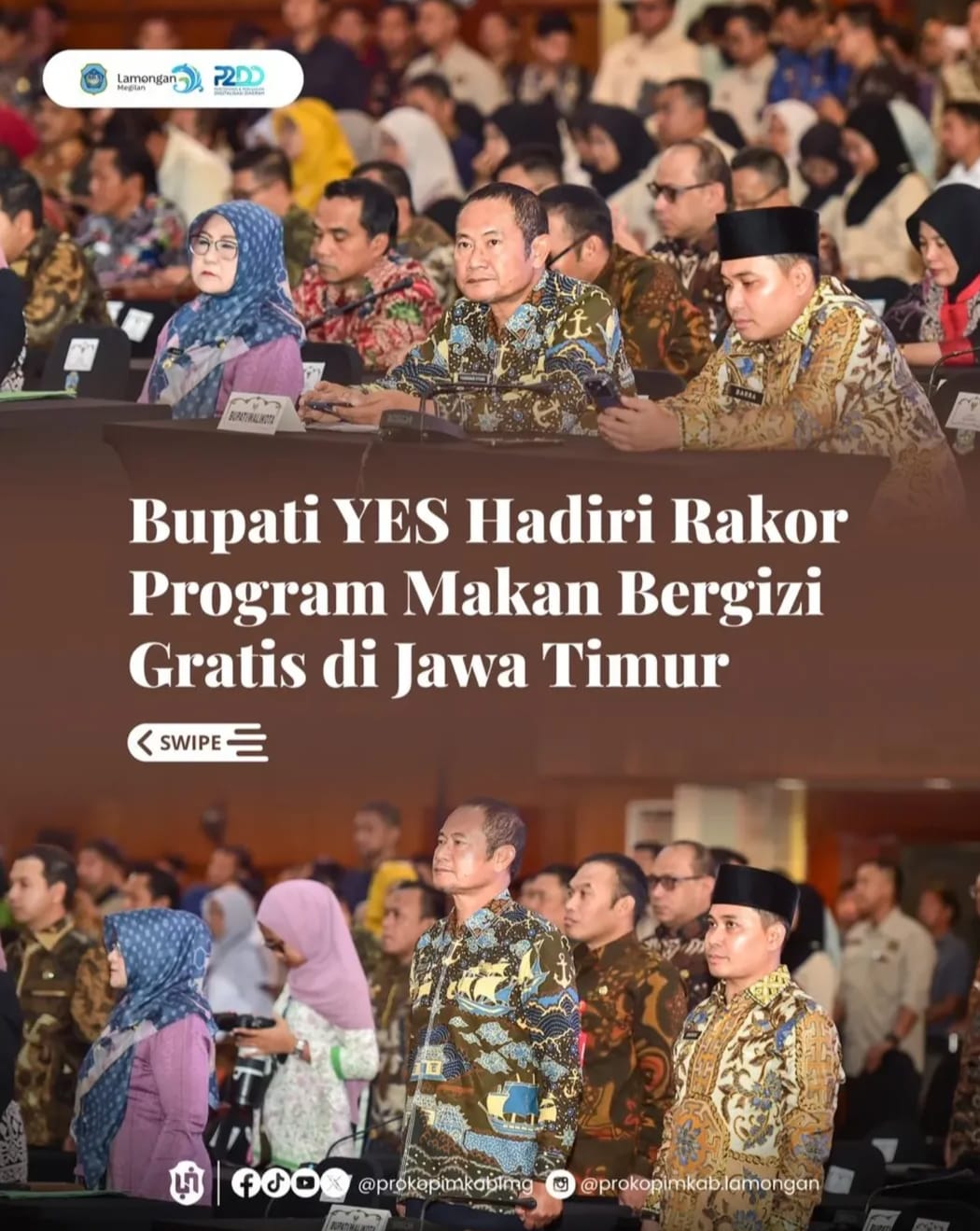 Foto: RAKOOR PROGRAM MAKAN BERGIZI GRATIS JATIM DI HADIRI PAK YES
