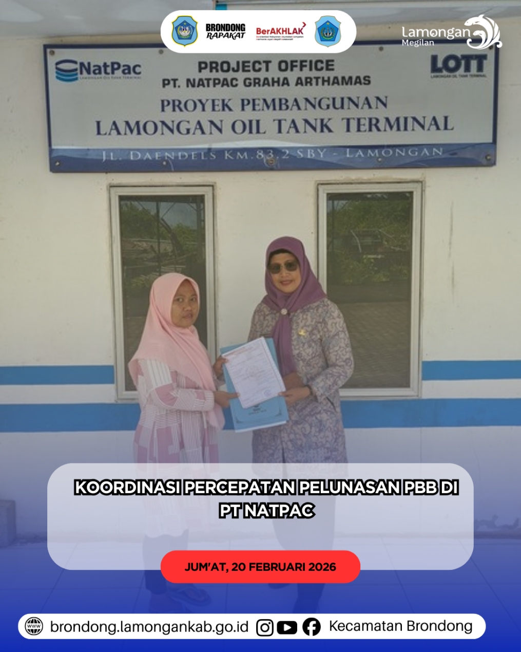 Foto: CAMAT BRONDONG TURUN LANGSUNG KE LAPANGAN DORONG PERCEPATAN PELUNASAN PBB DI PT NATPAC