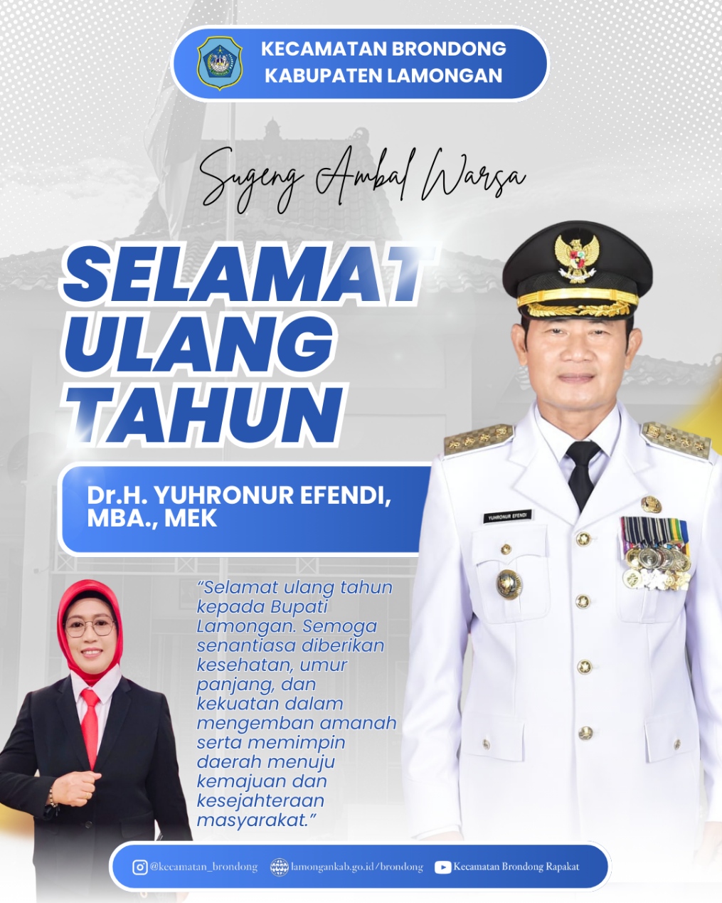 Foto: SUGENG AMBAL WARSA KE 58 BAPAK BUPATI LAMONGAN