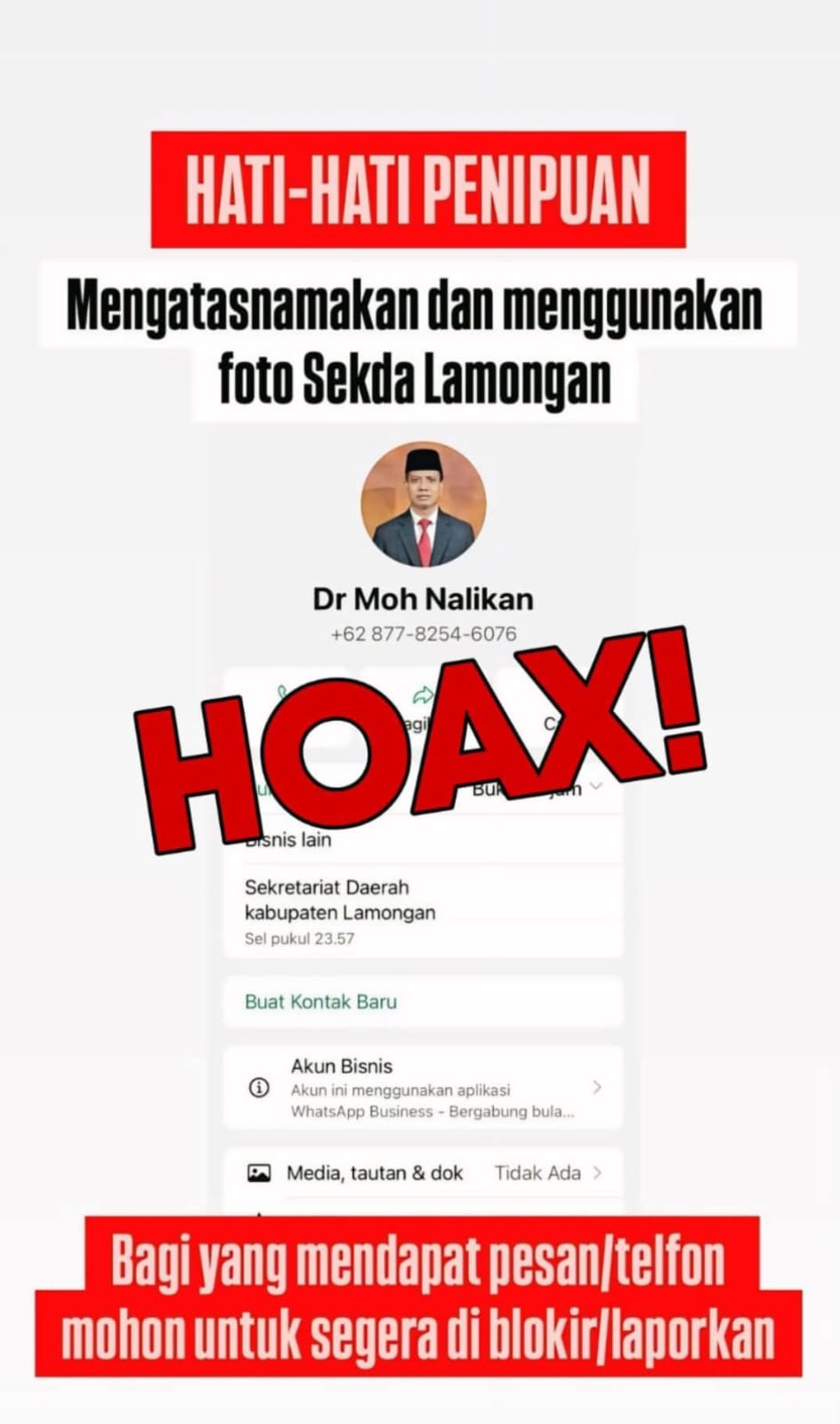 Foto: HATI-HATI PENIPUAN