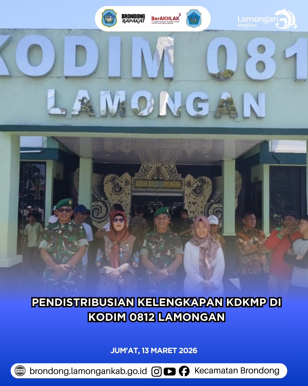 Foto: PENDISTRIBUSIAN KENDARAAN RODA TIGA KDKMP DI KODIM 0812 LAMONGAN DUKUNG OPERASIONAL DESA