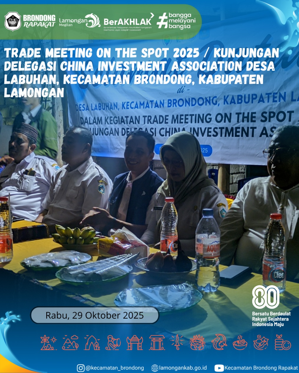 Foto: TRADE MEETING ON THE SPOT 2025: KUNJUNGAN DELEGASI CHINA INVESTMENT ASSOCIATION DI DESA LABUHAN KECAMATAN BRONDONG