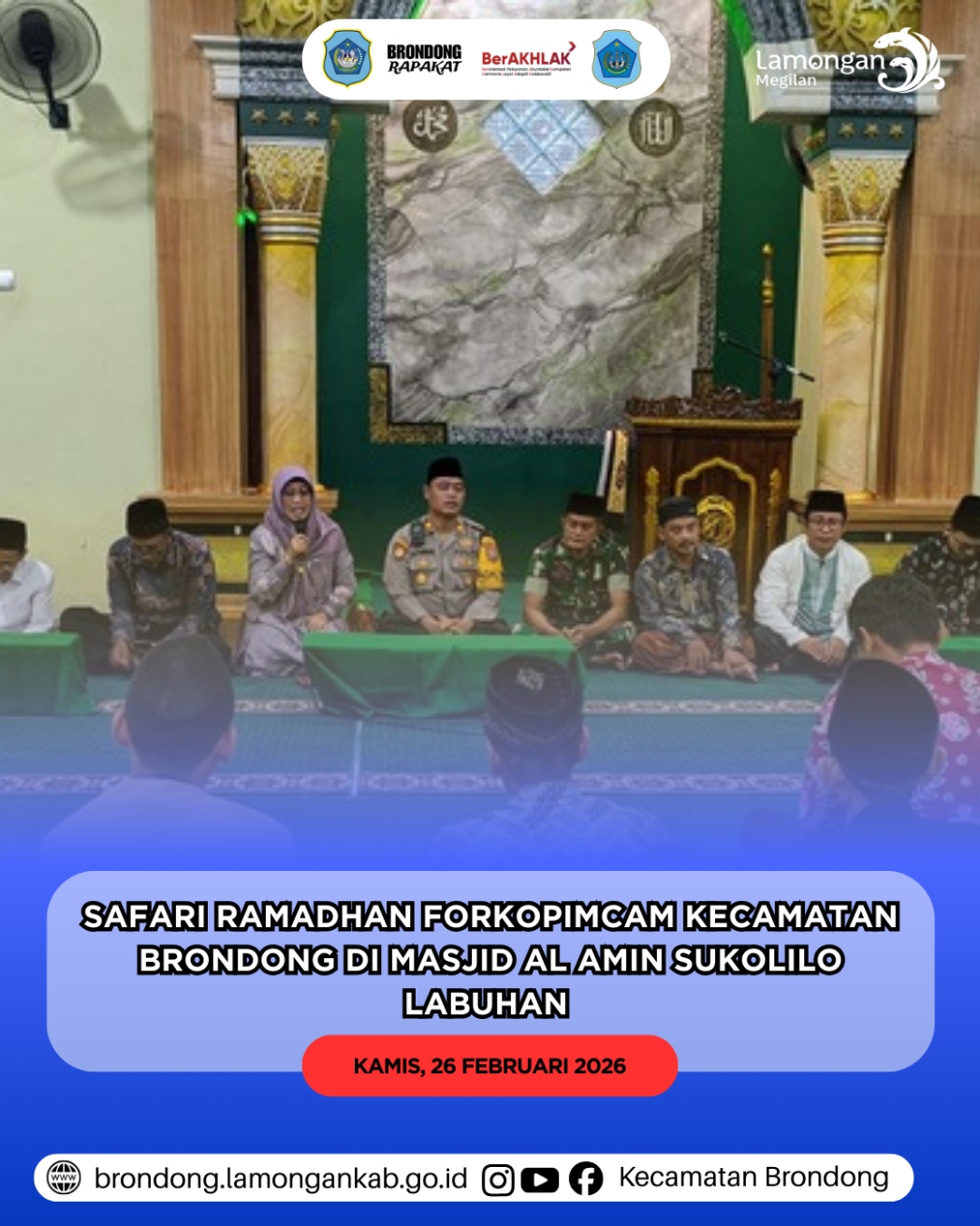 Foto: SAFARI RAMADHAN FORKOPIMCAM KECAMATAN BRONDONG PERKUAT SILATURAHMI DAN KEPEDULIAN SOSIAL DI DESA LABUHAN