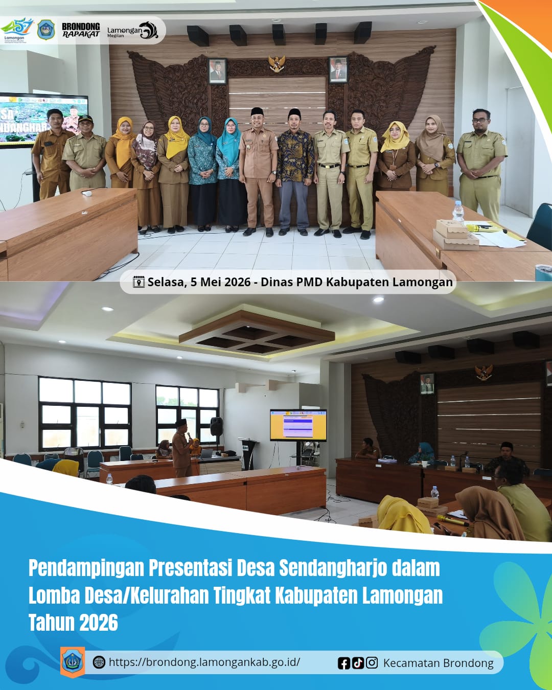 Foto: PENDAMPINGAN PRESENTASI DESA SENDANGHARJO DALAM LOMBA DESA TINGKAT KABUPATEN LAMONGAN TAHUN 2026