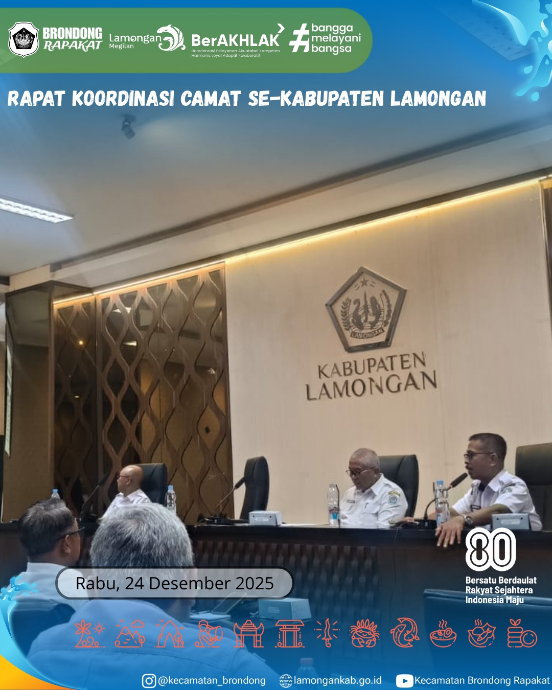 Foto: RAPAT KOORDINASI CAMAT SE-KABUPATEN LAMONGAN PERKUAT SINERGI PEMERINTAHAN