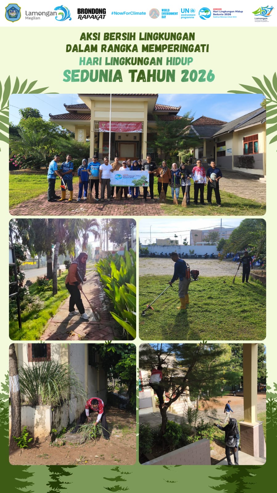 Foto: AKSI BERSIH LINGKUNGAN WARNAI PERINGATAN HARI LINGKUNGAN HIDUP SEDUNIA DI KECAMATAN BRONDONG