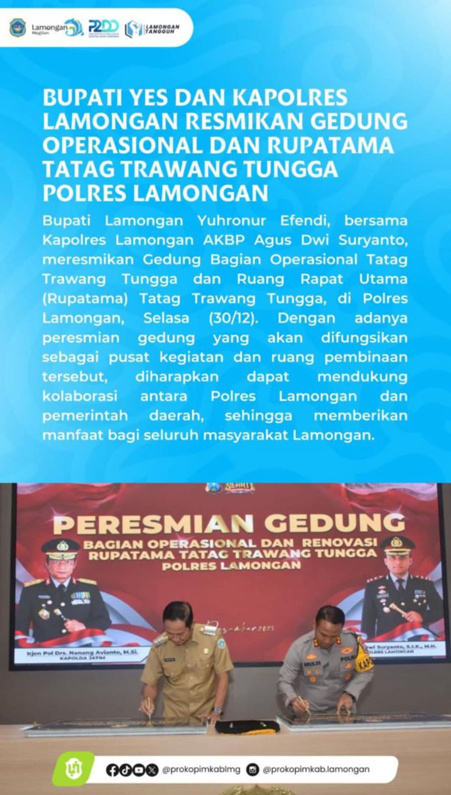 Foto: PERESMIAN GEDUNG ''RUPATAMA'' TATAG TRAWANG TUNGGA