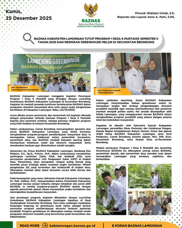 Foto: BAZNAS LAMONGAN TUTUP PROGRAM???