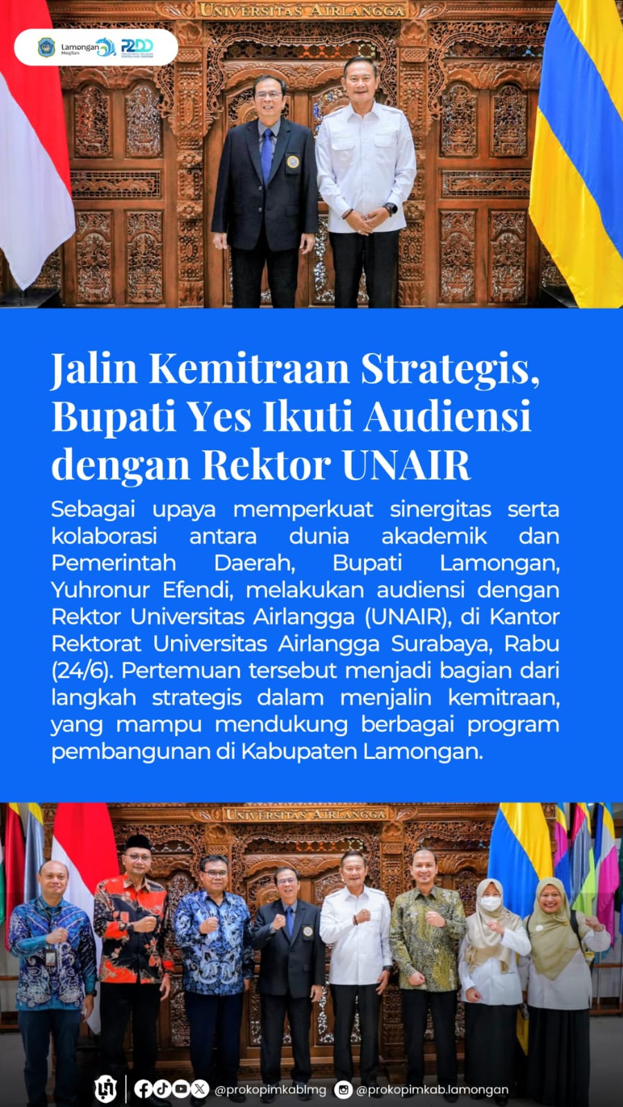 Foto: AUDIENSI DENGAN REKTOR UNIVERSITAS AIRLANGGA