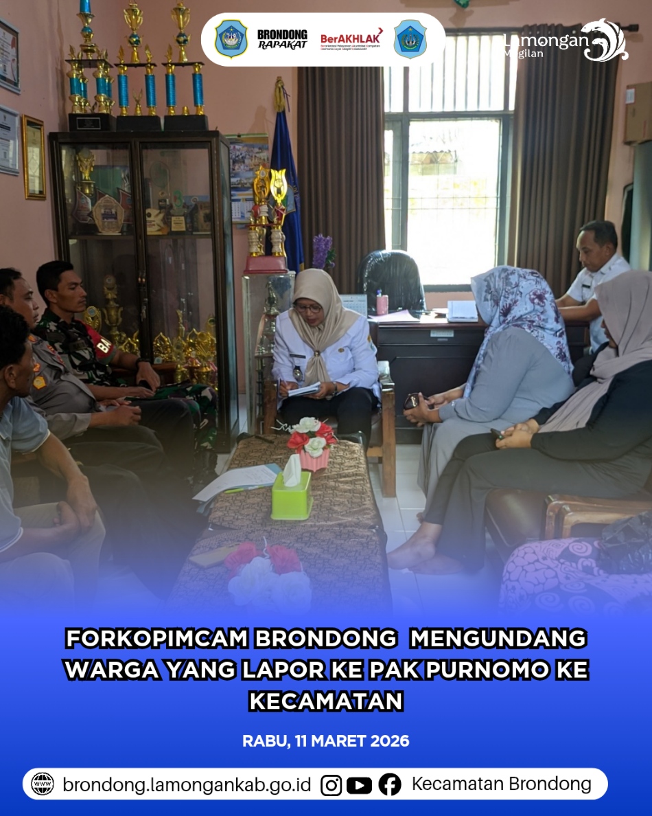 Foto: FORKOPIMCAM BRONDONG GELAR MEDIASI DAN SALURKAN BANTUAN UNTUK WARGA TERLILIT HUTANG