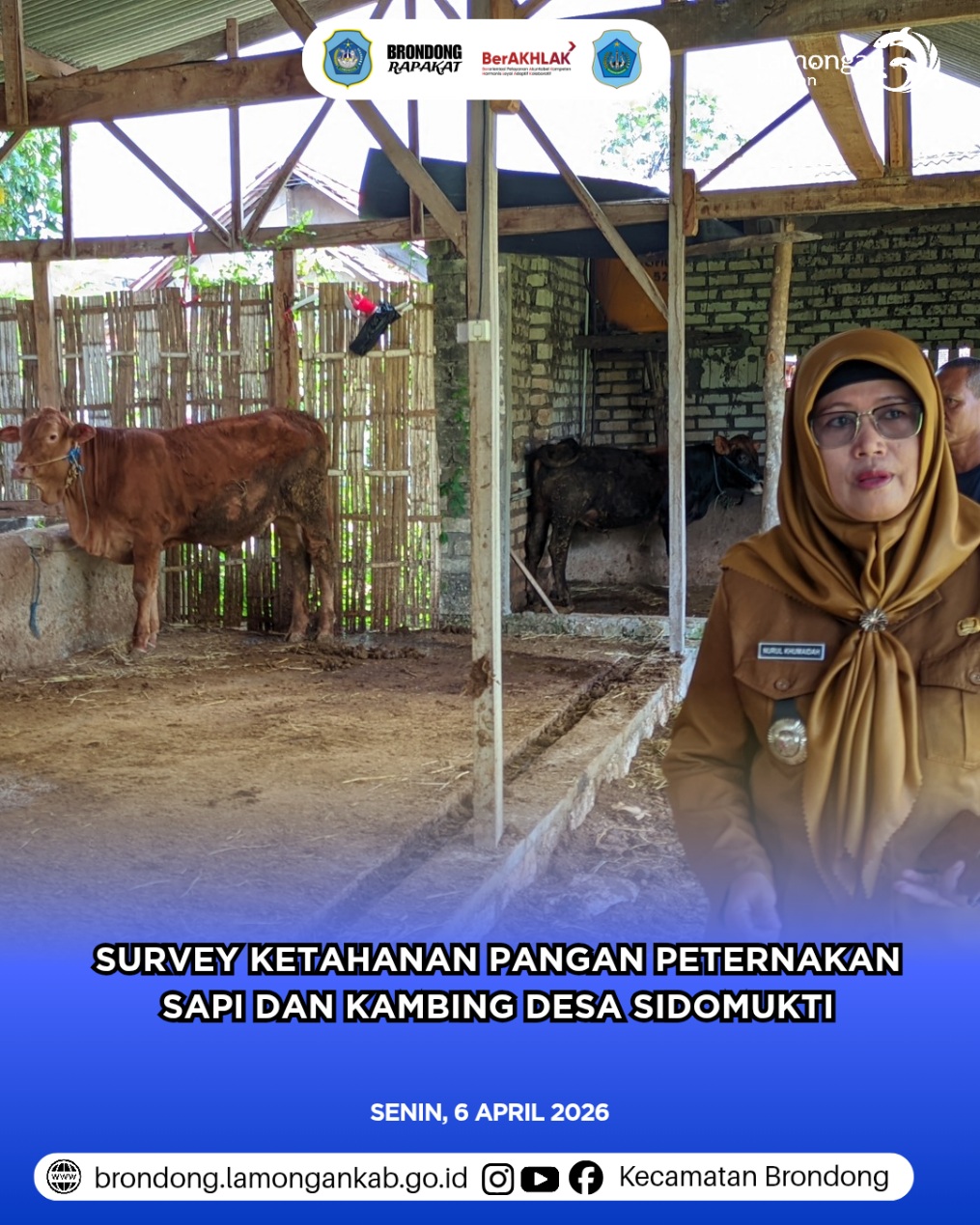 Foto: SURVEI PENGEMBANGAN PETERNAKAN SAPI DAN KAMBING DALAM PROGRAM KETAHANAN PANGAN DESA SIDOMUKTI KECAMATAN BRONDONG KABUPATEN LAMONGAN