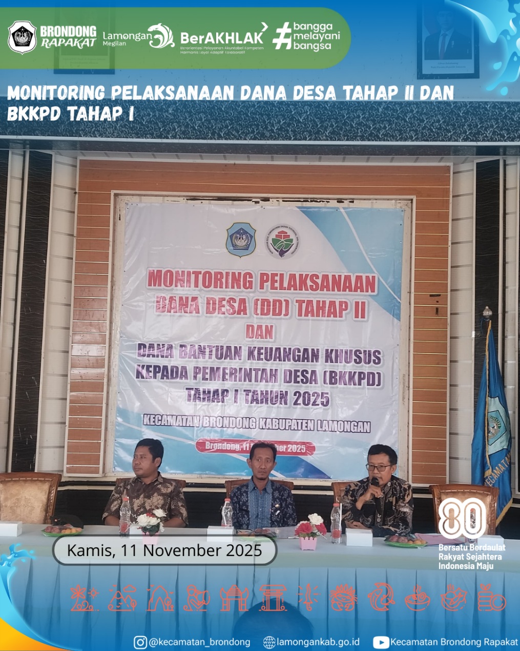 Foto: MONITORING DANA DESA TAHAP II DAN BKKPD TAHAP I KECAMATAN BRONDONG