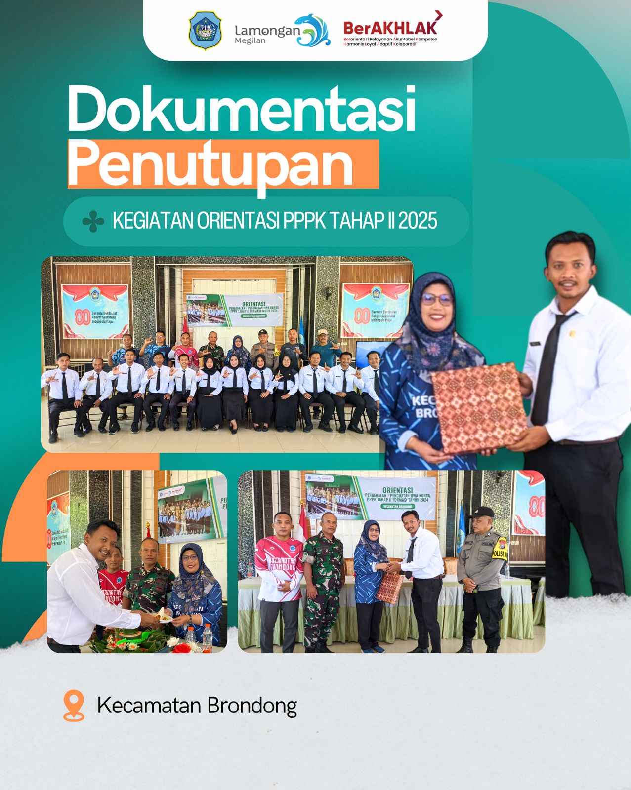 Foto: Penutupan Orientasi Pengenalan / Penguatan Jiwa Korsa PPPK Tahap II Formasi Tahun 2024 di Kecamatan Brondong