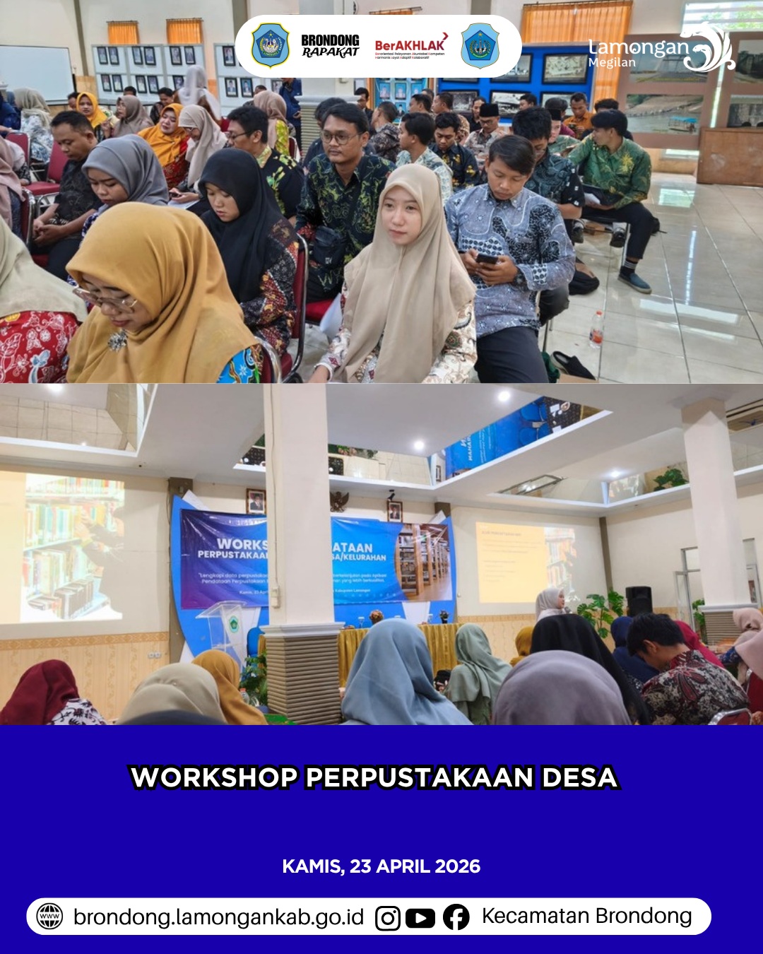 Foto: WORKSHOP PENGUATAN TATA KELOLA PERPUSTAKAAN DESA UNTUK PENINGKATAN INDEKS LITERASI KABUPATEN LAMONGAN
