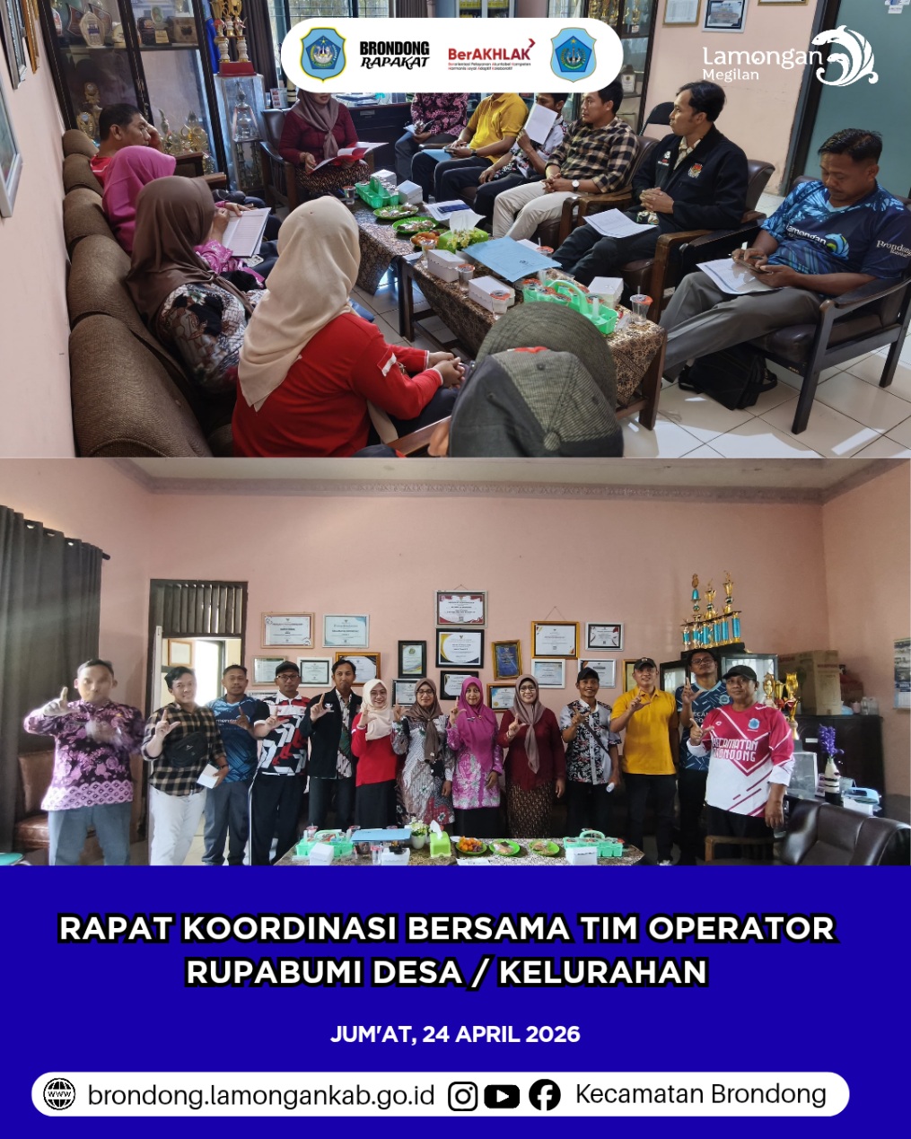 Foto: KOORDINASI PEMUTAKHIRAN DATA RUPABUMI TINGKAT DESA DAN KELURAHAN DI KECAMATAN BRONDONG