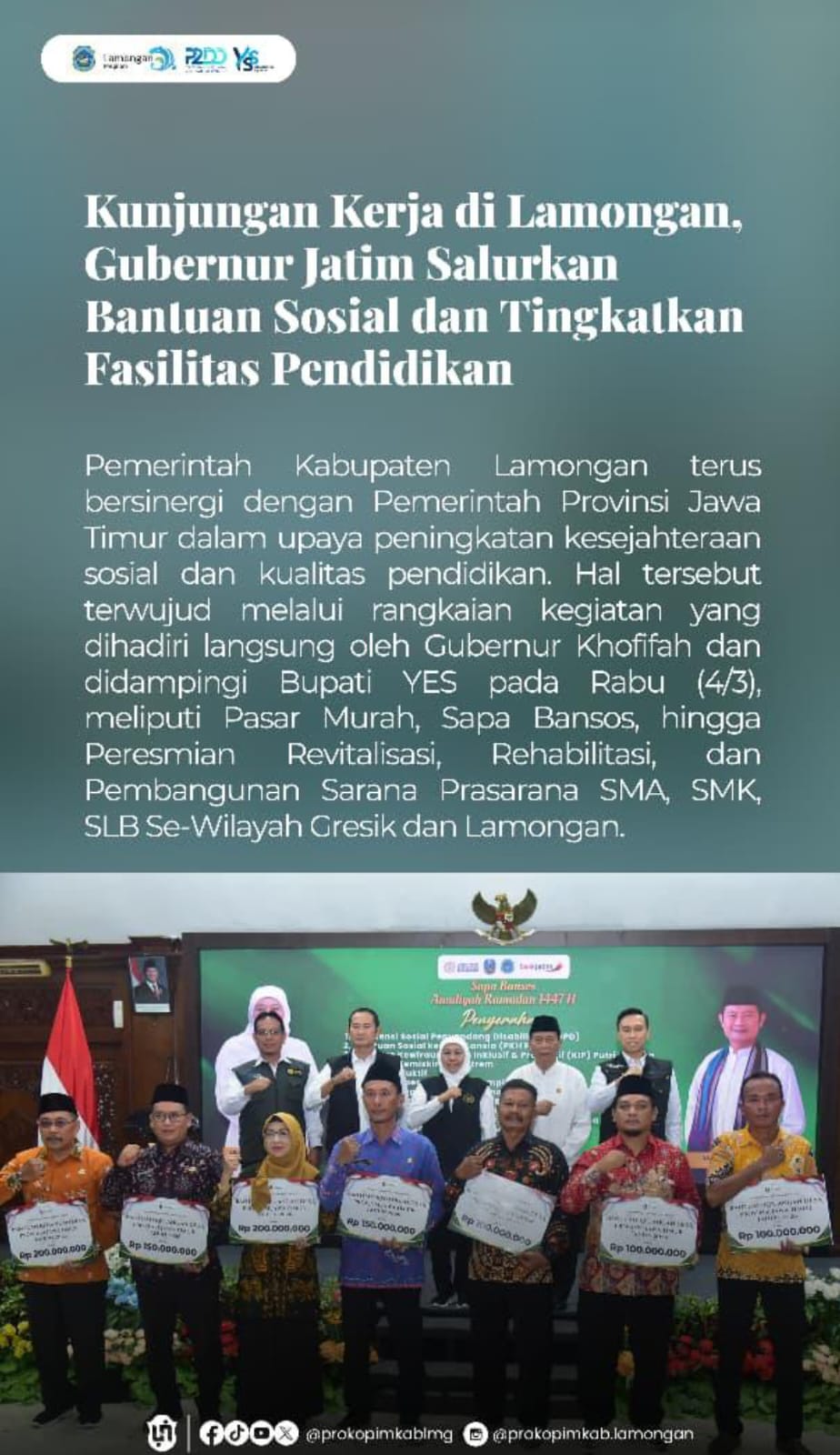 Foto: KUNJUNGAN KERJA GUBERNUR JATIM DI LAMONGAN