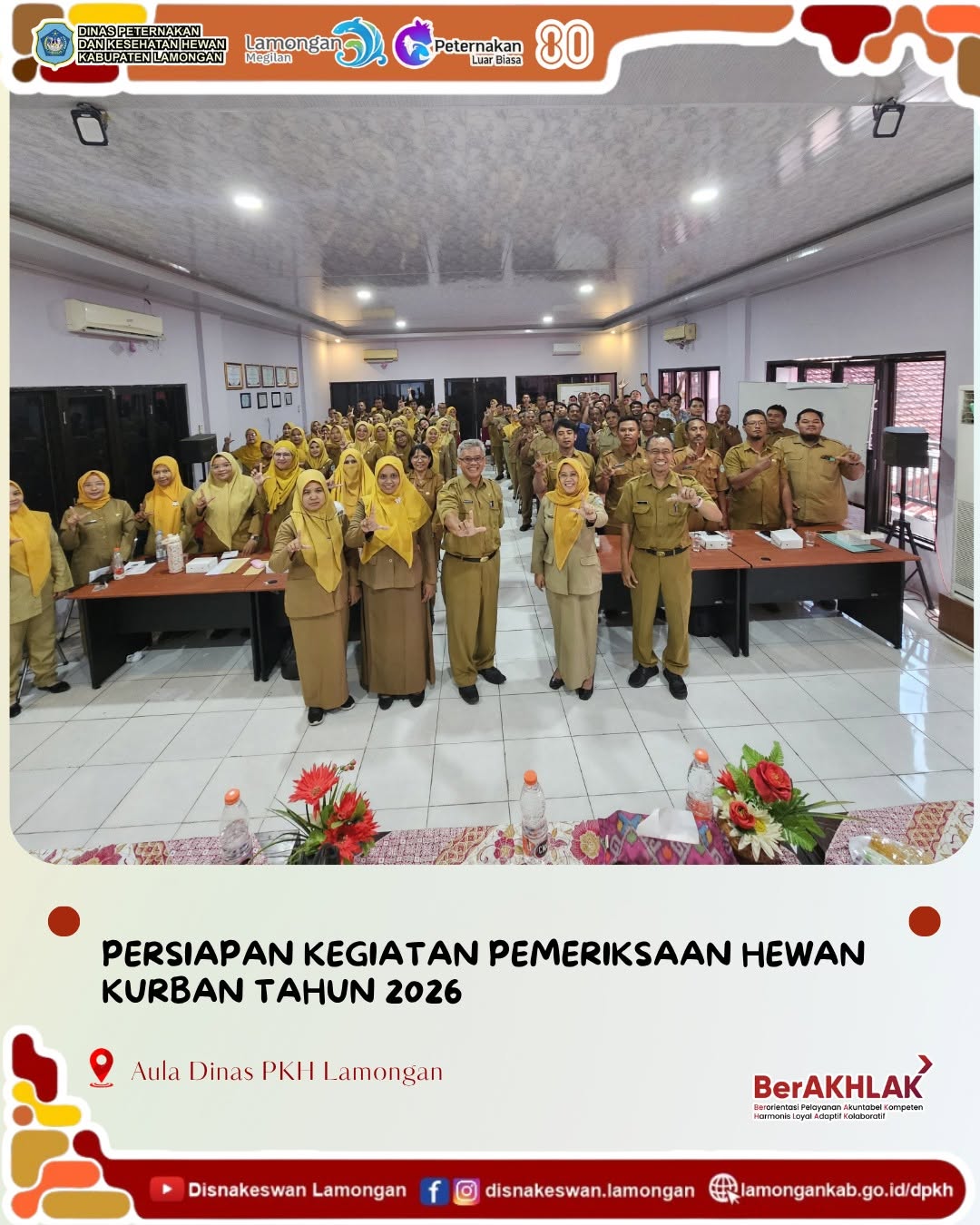 Foto: PEMERIKSAAN HEWAN KURBAN DARI DINAS PETERNAKAN DAN KESEHATAN HEWAN