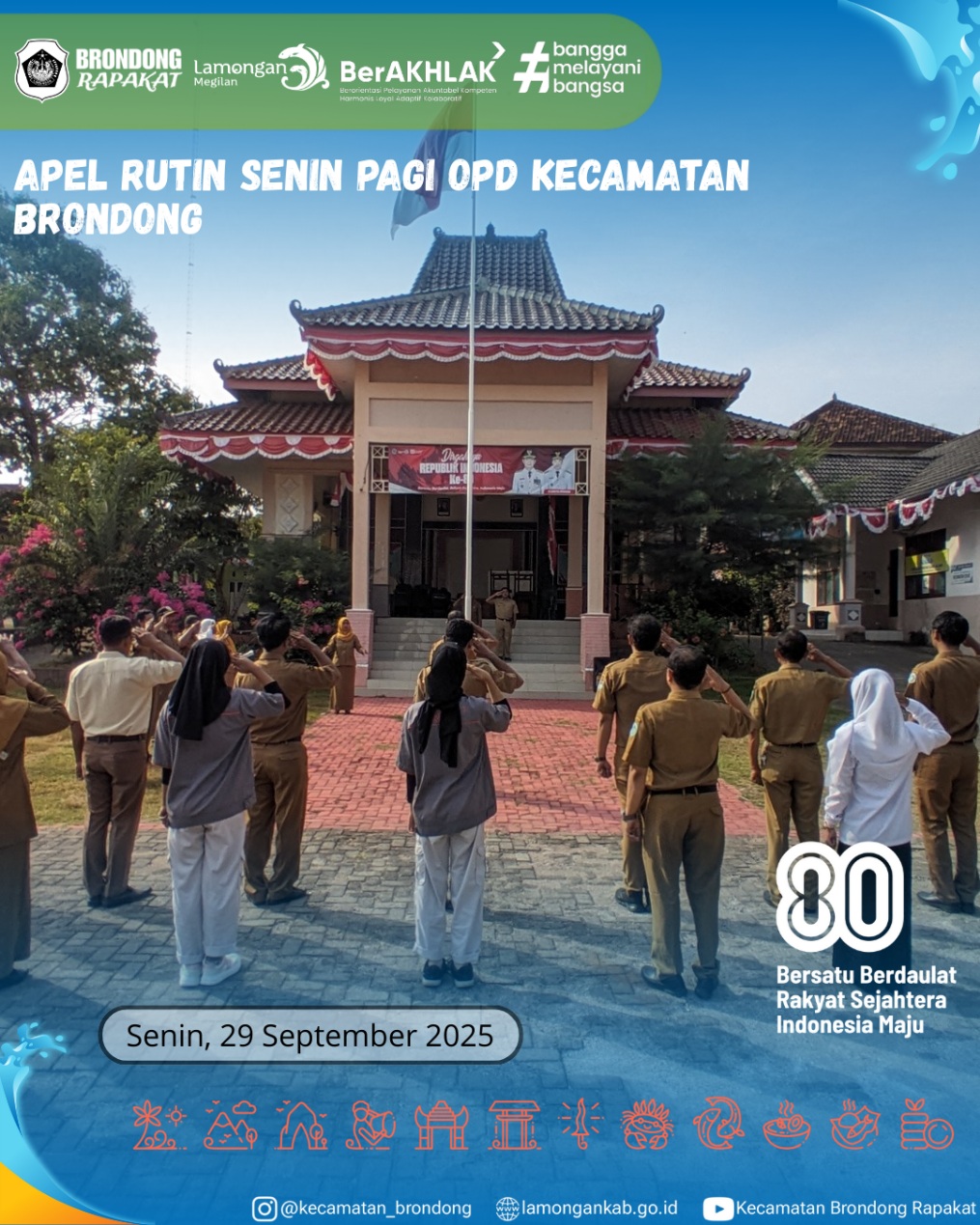 Foto: APEL RUTIN SENIN PAGI OPD KECAMATAN BRONDONG