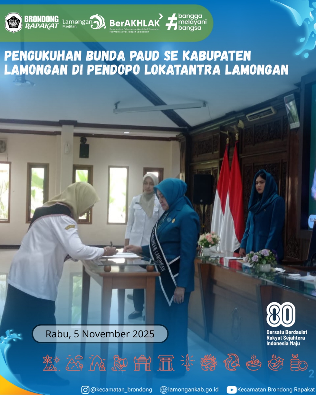 Foto: PENGUKUHAN BUNDA PAUD SE-KABUPATEN LAMONGAN DI PENDOPO LOKATANTRA LAMONGAN