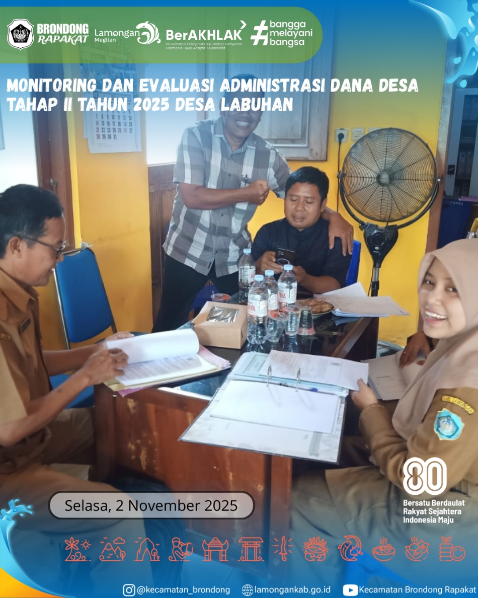 Foto: MONEV DANA DESA 2025: KECAMATAN BRONDONG PASTIKAN TATA KELOLA DESA LABUHAN BERJALAN TRANSPARAN