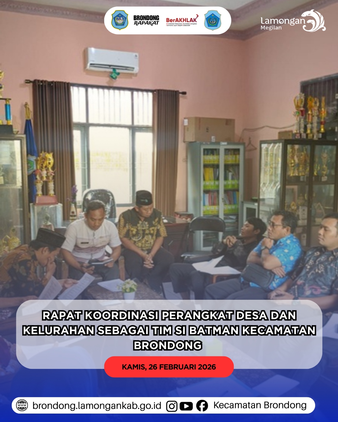 Foto: PERKUAT SINERGI DATA PEMERINTAHAN, TIM SI-BATMAN KECAMATAN BRONDONG GELAR RAPAT KOORDINASI