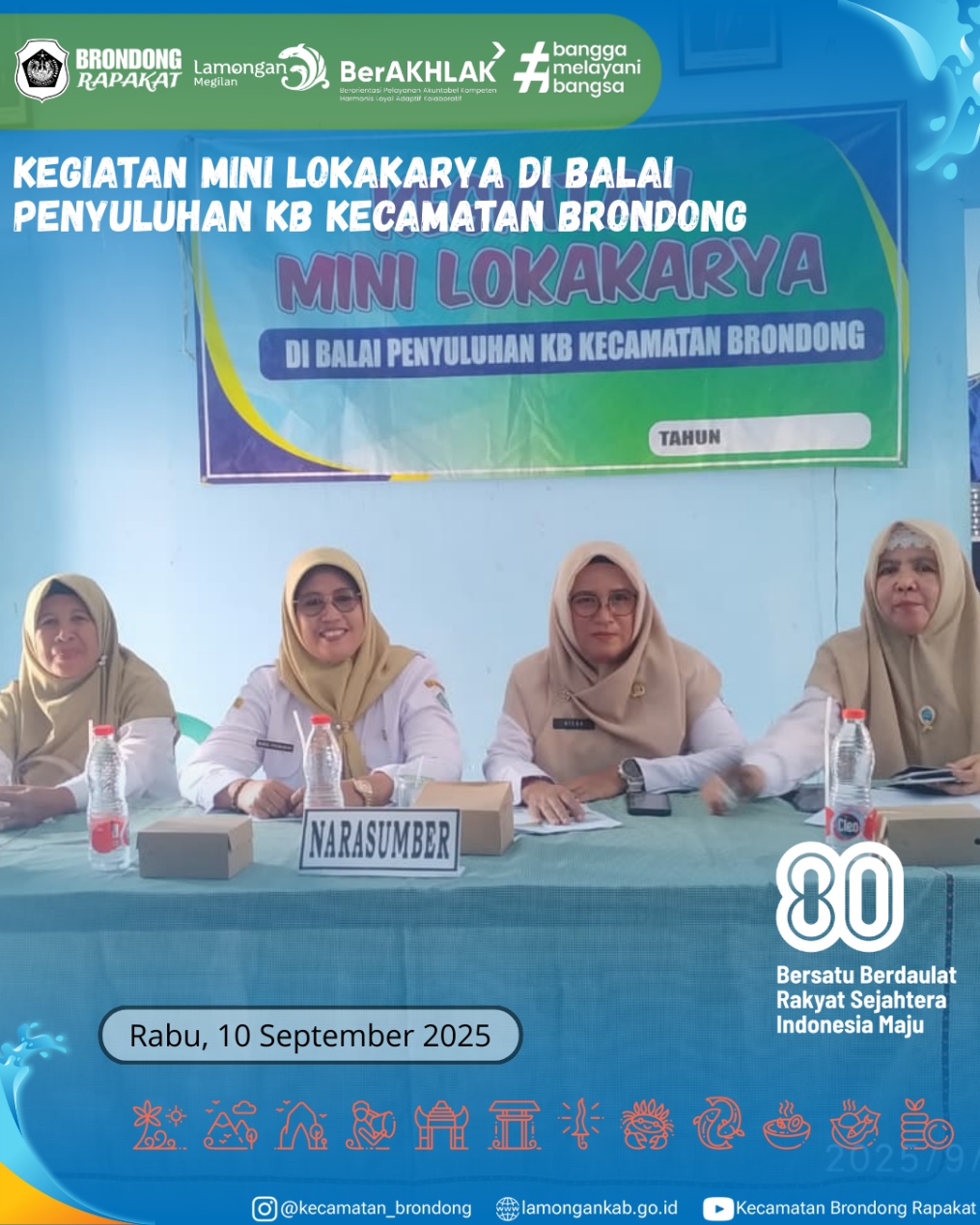 Foto: KEGIATAN MINI LOKAKARYA DI BALAI PENYULUHAN KB KECAMATAN BRONDONG