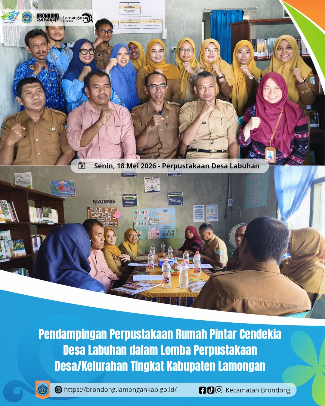 Foto: PENDAMPINGAN PERPUSTAKAAN DESA LABUHAN DALAM PENILAIAN LAPANGAN LOMBA PERPUSTAKAAN TINGKAT KABUPATEN LAMONGAN