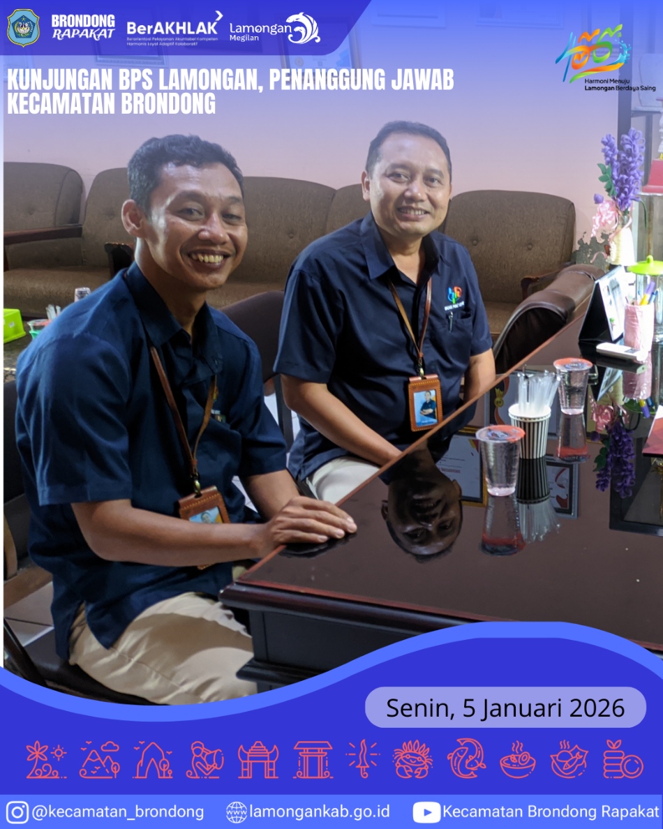 Foto: BPS LAMONGAN TUGASKAN PETUGAS PENGHUBUNG PERKUAT KOORDINASI DATA DI KECAMATAN BRONDONG