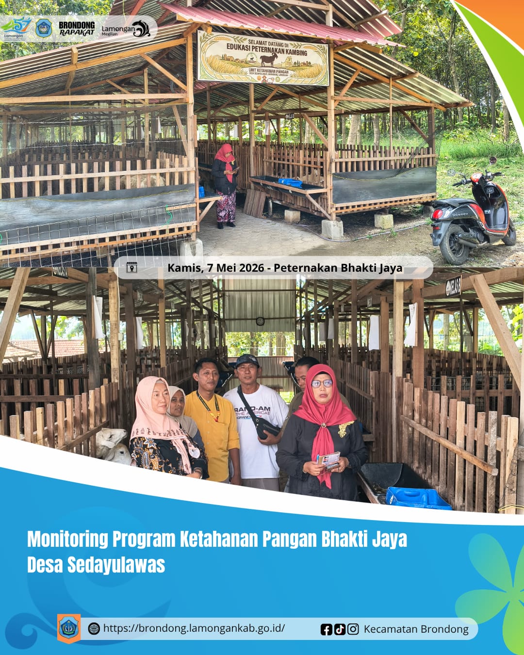 Foto: MONITORING PROGRAM KETAHANAN PANGAN TERNAK KAMBING BHAKTI JAYA DESA SEDAYULAWAS