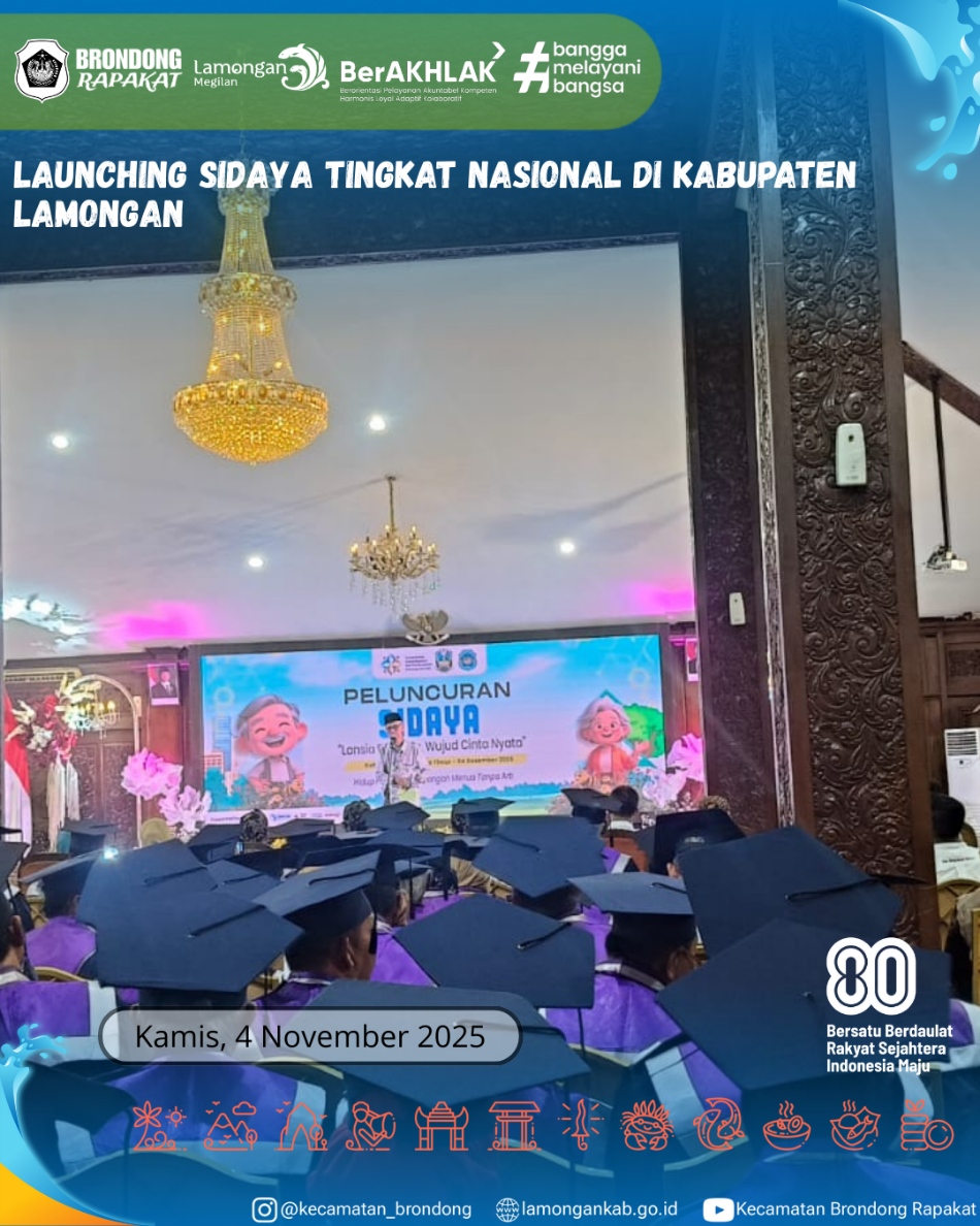 LAUNCHING SIDAYA NASIONAL DI LAMONGAN DIWARNAI GELAR DAGANG LANSIA ENTREPRENEUR
