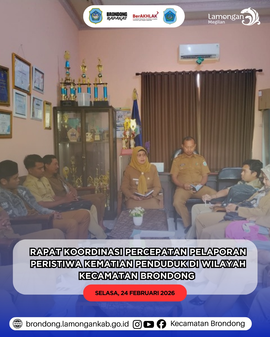 Foto: RAKOOR PERCEPATAN PELAPORAN PERISTIWA KEMATIAN PENDUDUK MELALUI MAL PELAYANAN KECAMATAN BRONDONG