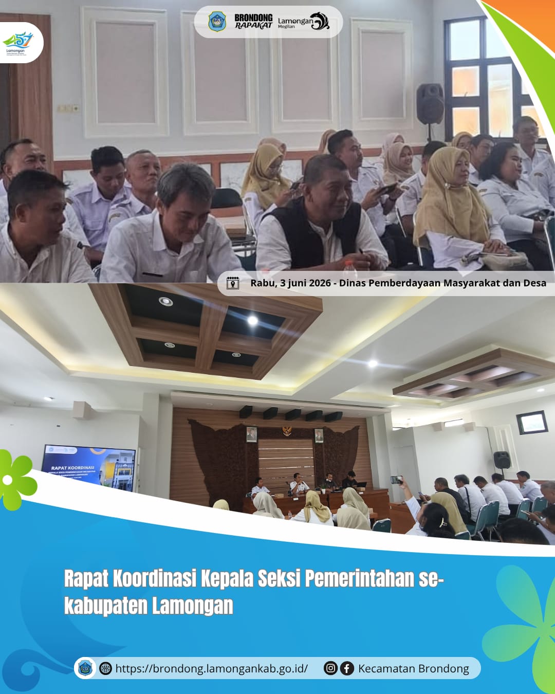 Foto: RAPAT KOORDINASI KEPALA SEKSI PEMERINTAHAN SE-KABUPATEN LAMONGAN DI DINAS PEMBERDAYAAN MASYARAKAT DAN DESA