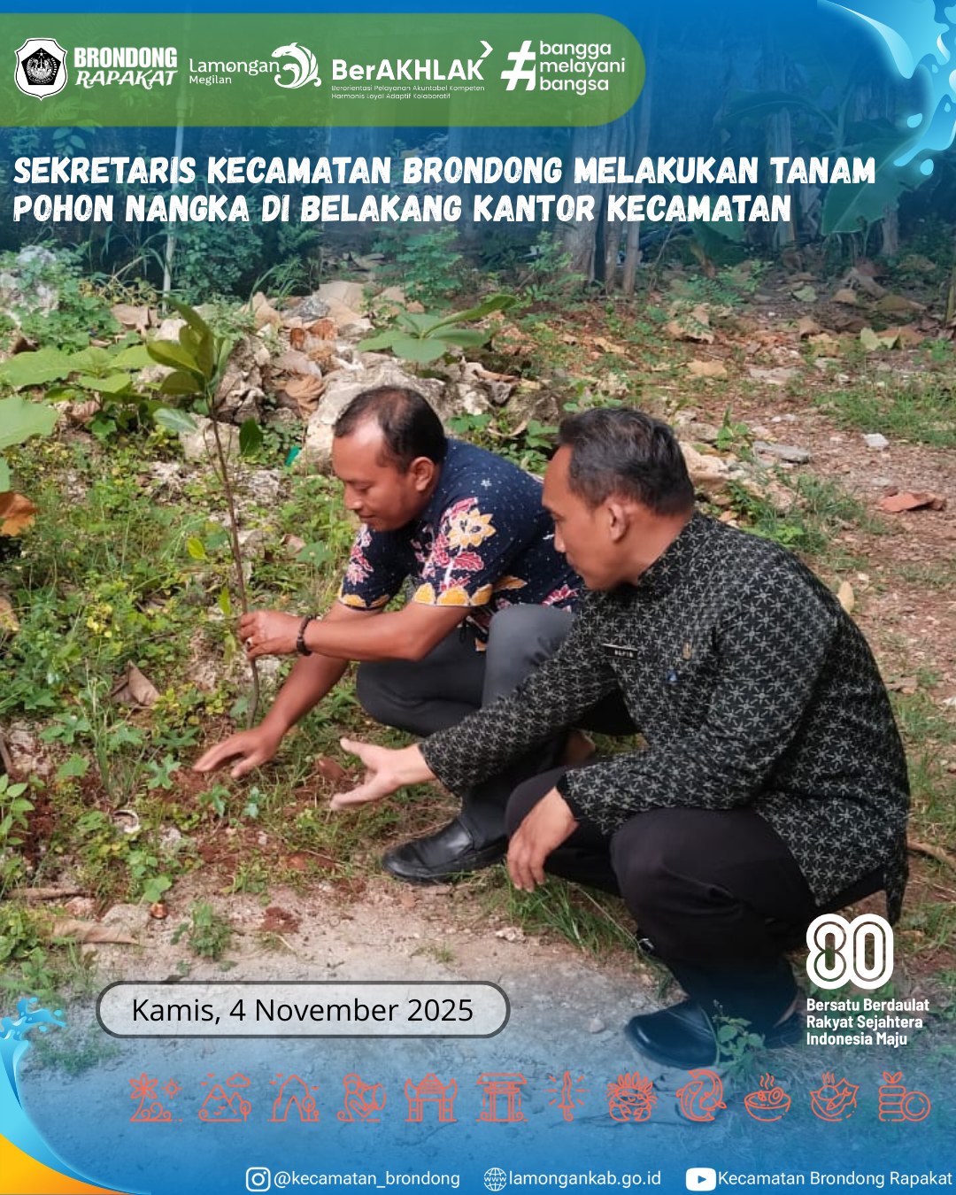 Foto: GERAKAN HIJAU KECAMATAN BRONDONG: PENANAMAN POHON NANGKA UNTUK LINGKUNGAN LESTARI