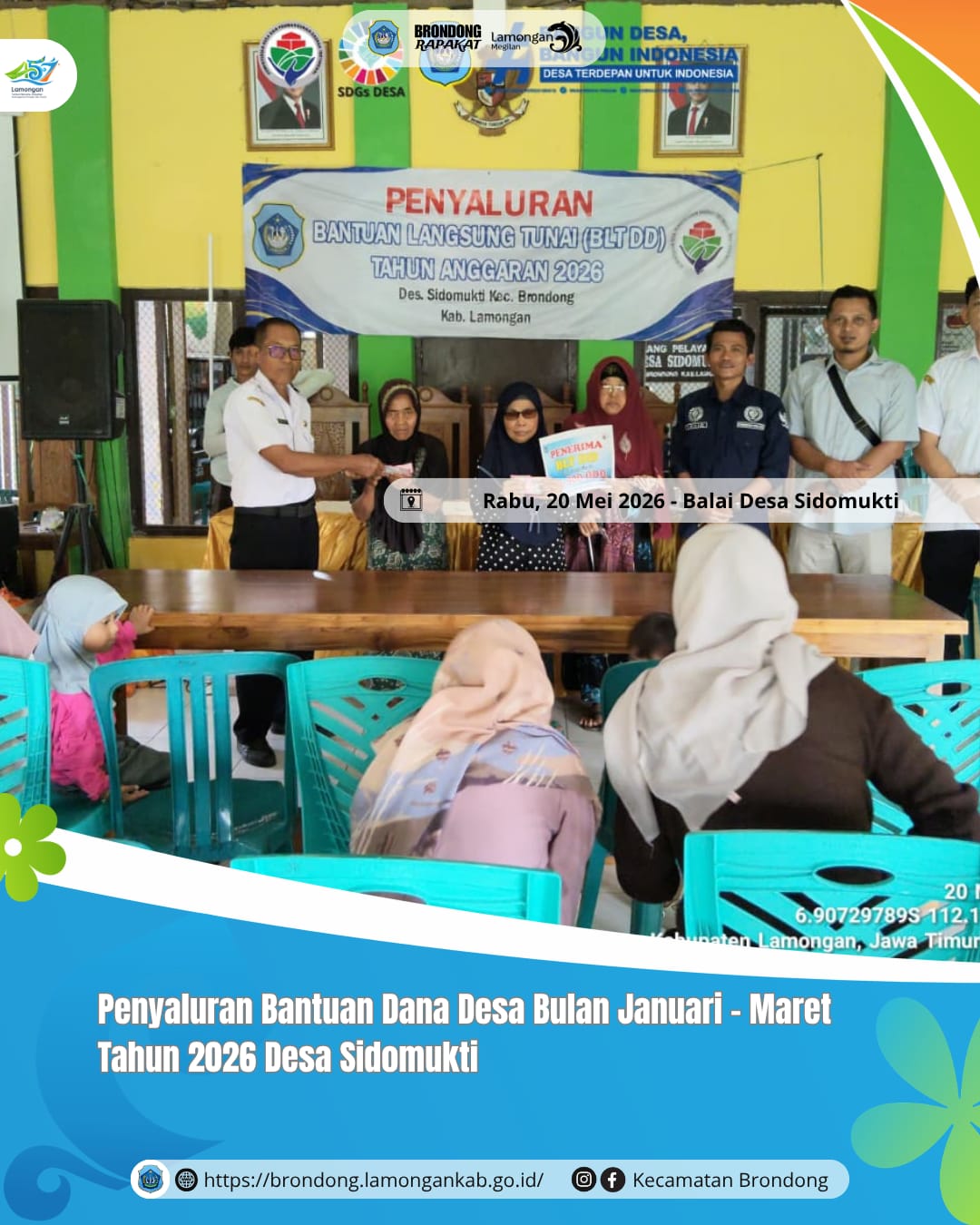 Foto: PENYALURAN BLT-DD DI DESA SIDOMUKTI