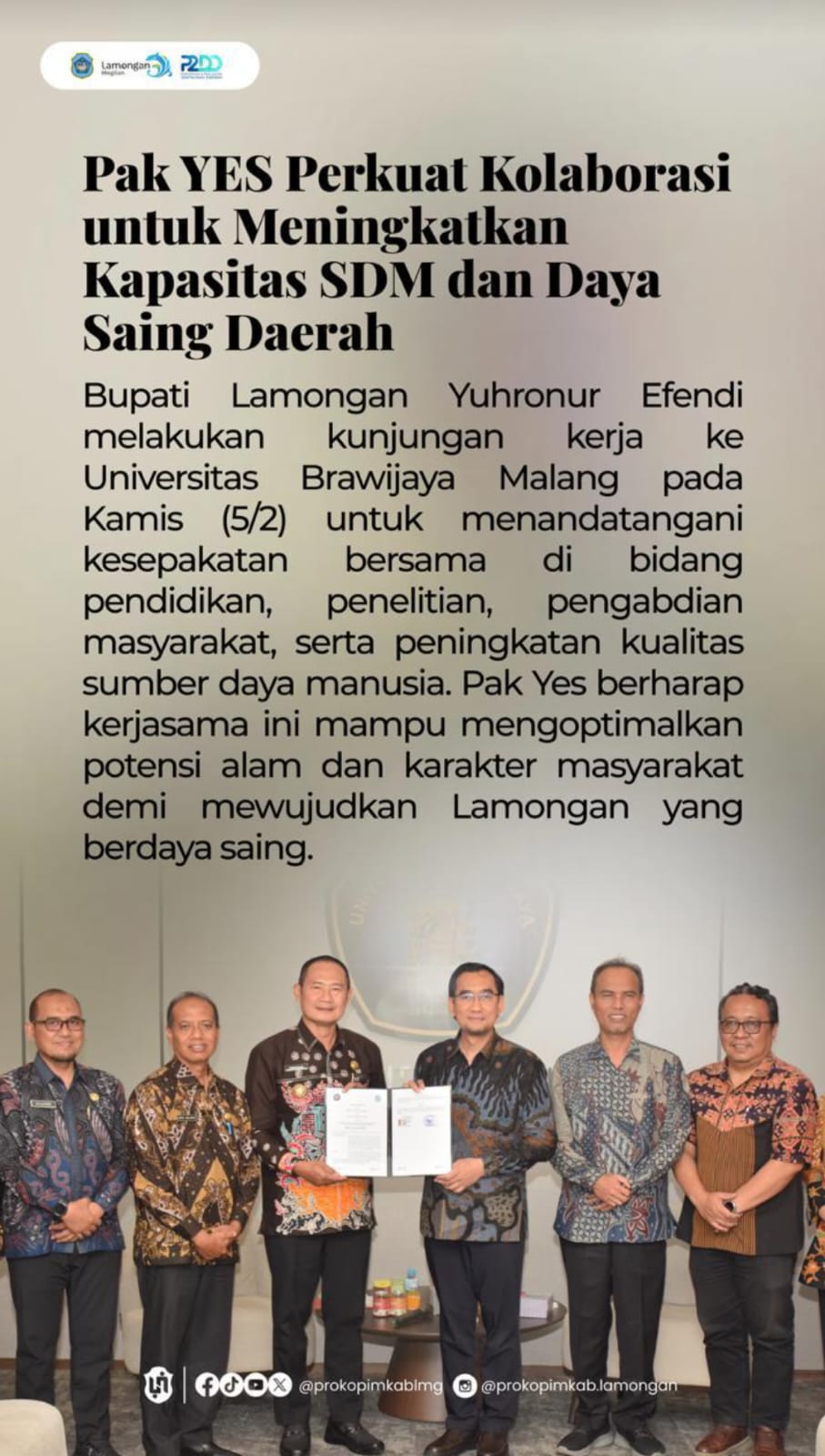 Foto: KOLBORASI UNTUK MENINGKATKAN KAPASITAS SDM