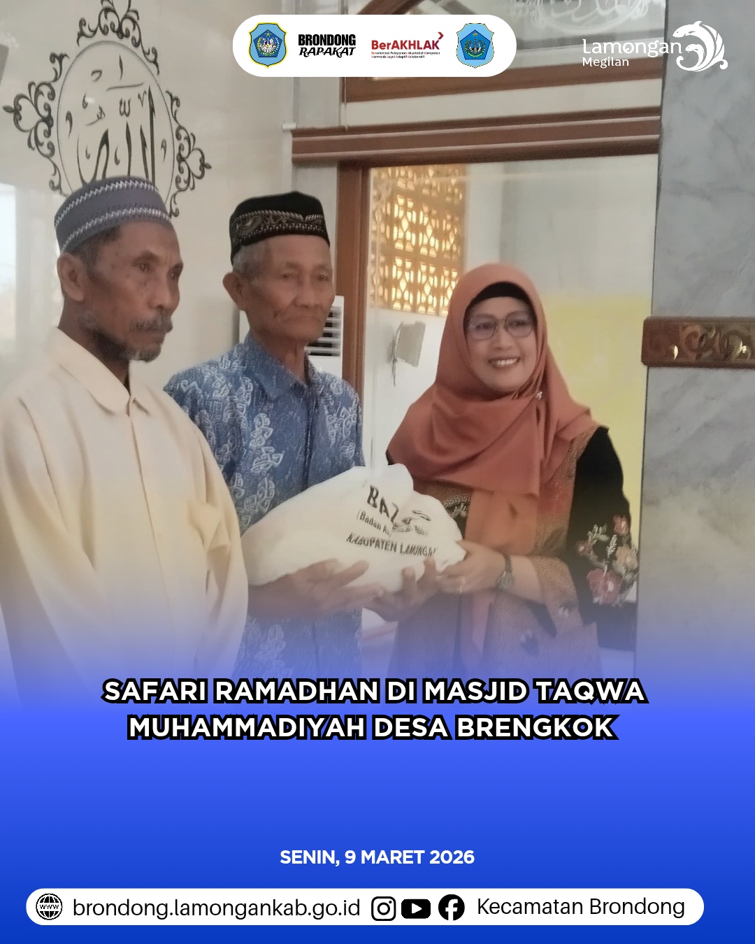 Foto: SAFARI RAMADHAN FORKOPIMCAM BRONDONG PERERAT SILATURAHMI DI MASJID TAQWA MUHAMMADIYAH BRENGKOK