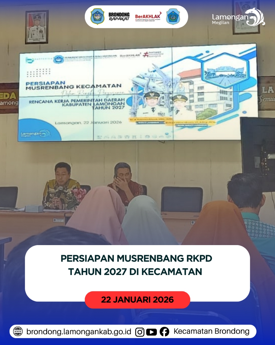 Foto: MENAJAMKAN ARAH PEMBANGUNAN, KASI PPM KECAMATAN BRONDONG IKUTI RAPAT PERSIAPAN MUSRENBANG RKPD 2027