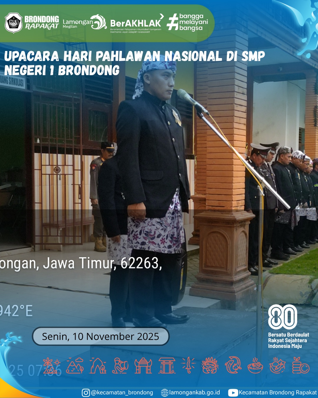 Foto: UPACARA HARI PAHLAWAN NASIONAL DI SMP NEGERI 1 BRONDONG