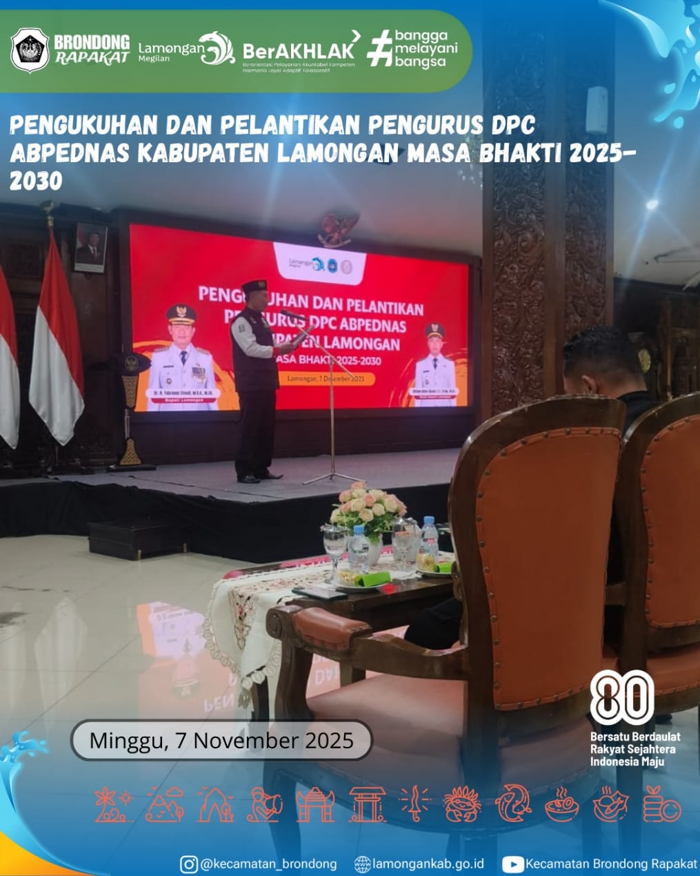 Foto: PENGUKUHAN DPC ABPEDNAS LAMONGAN 2025–2030 BERLANGSUNG KHIDMAT