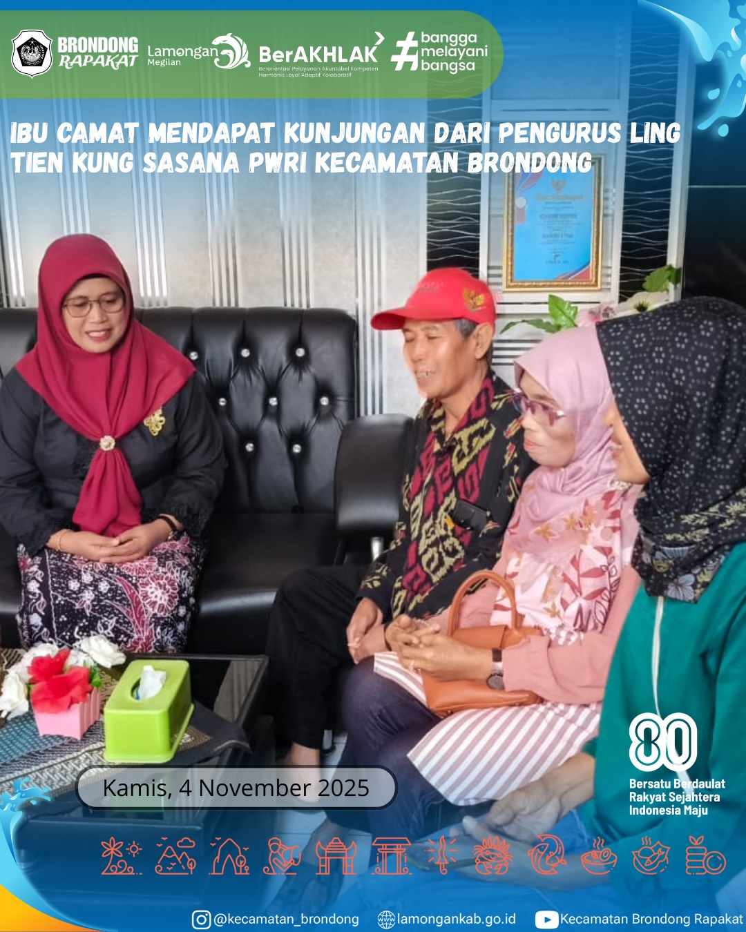 Foto: KUNJUNGAN PENGURUS LING TIEN KUNG SASANA PWRI BRONDONG DALAM PERSIAPAN HUT KE-2